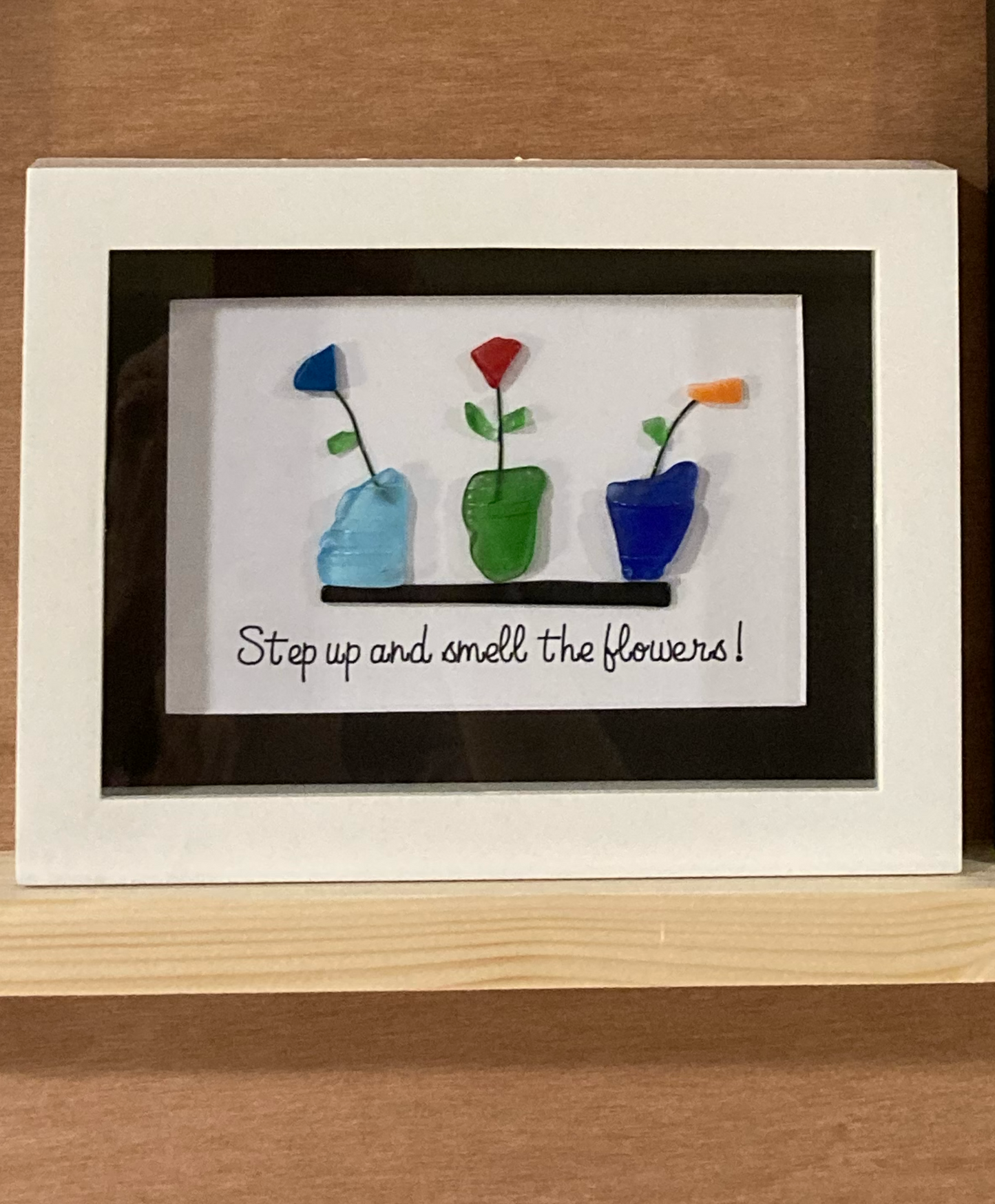 flowers on the shelf